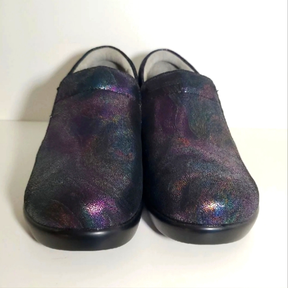 Alegria wedge clogs black iridescence EU size 36